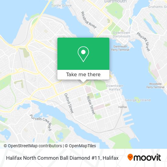 Halifax North Common Ball Diamond #11 map