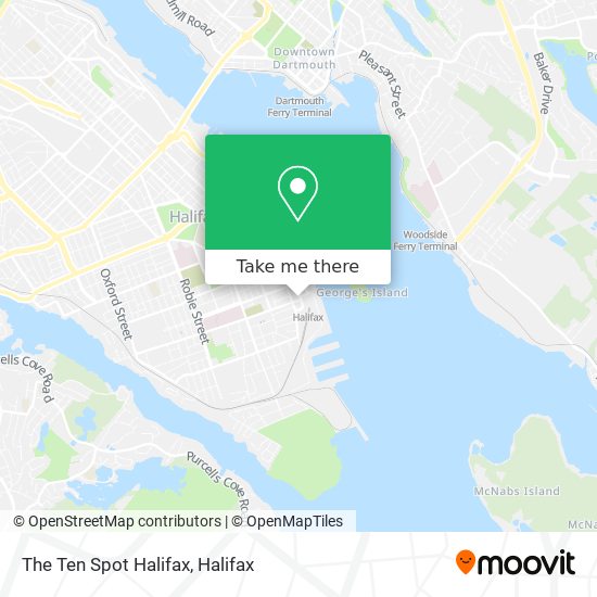 The Ten Spot Halifax map