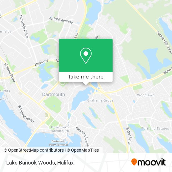 Lake Banook Woods map