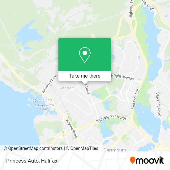 Princess Auto map