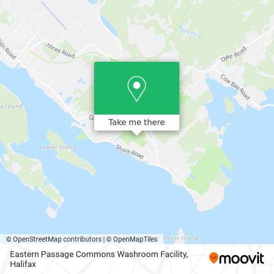 Eastern Passage Commons Washroom Facility map