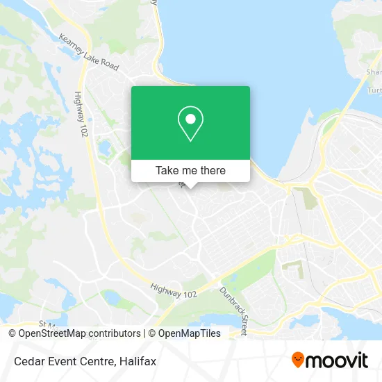 Cedar Event Centre map