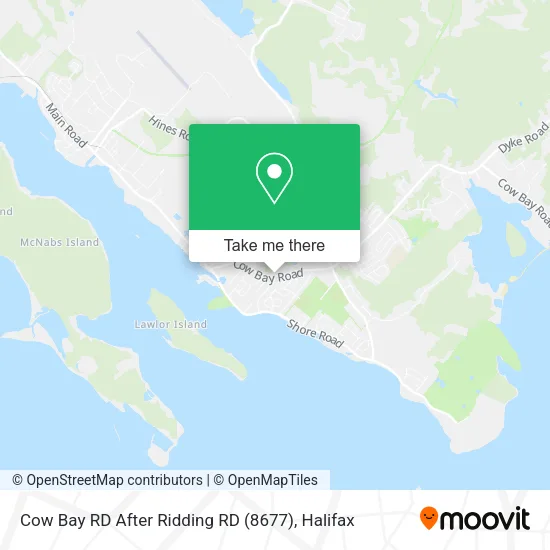 Cow Bay RD After Ridding RD (8677) map