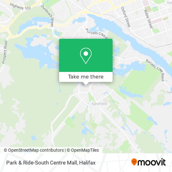 Park & Ride-South Centre Mall map