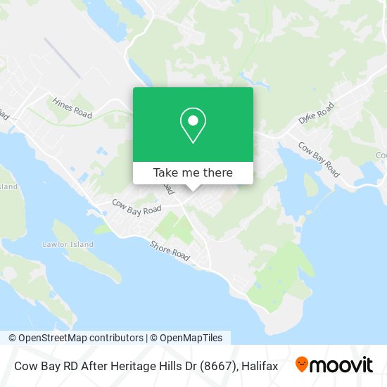 Cow Bay RD After Heritage Hills Dr (8667) map