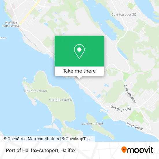 Port of Halifax-Autoport map