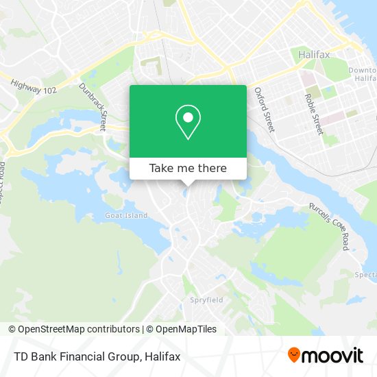 TD Bank Financial Group map