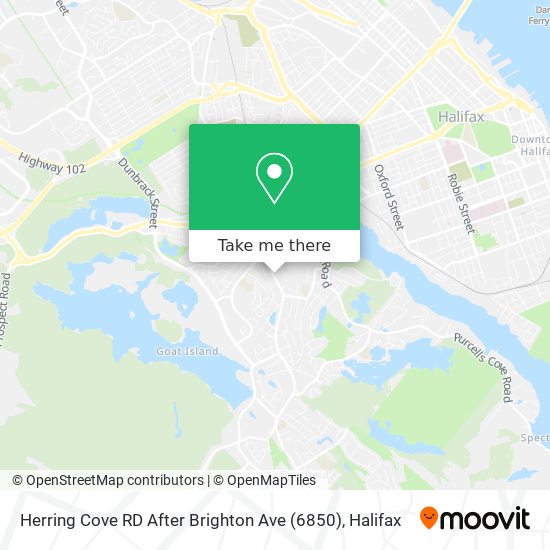 Herring Cove RD After Brighton Ave (6850) map