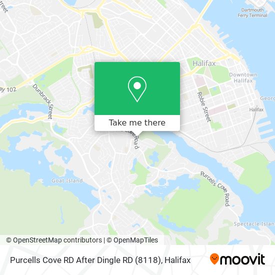 Purcells Cove RD After Dingle RD (8118) map