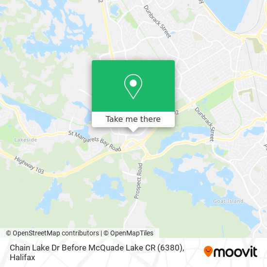 Chain Lake Dr Before McQuade Lake CR (6380) map