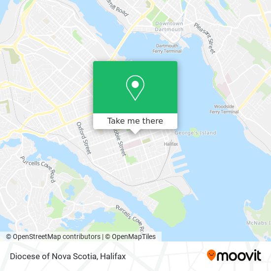 Diocese of Nova Scotia map