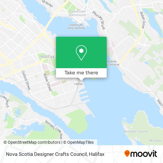 Nova Scotia Designer Crafts Council map