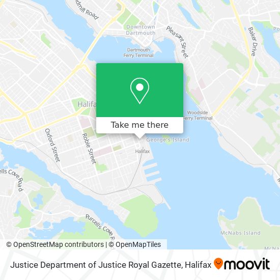 Justice Department of Justice Royal Gazette map