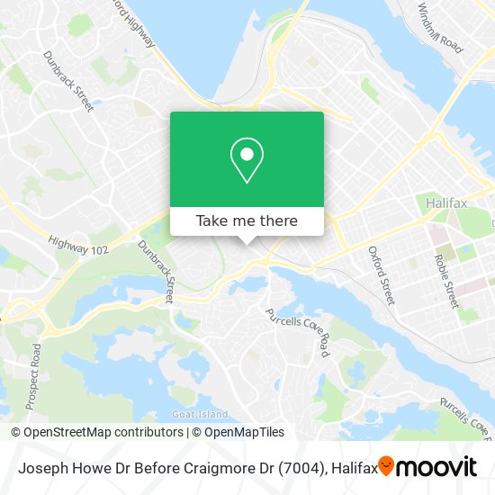 Joseph Howe Dr Before Craigmore Dr (7004) map