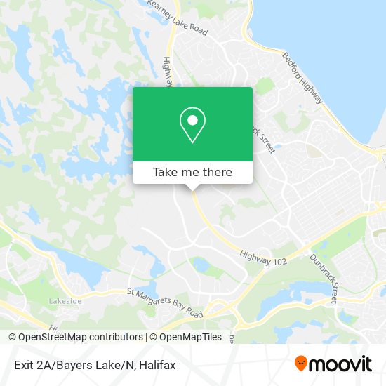 Exit 2A/Bayers Lake/N map