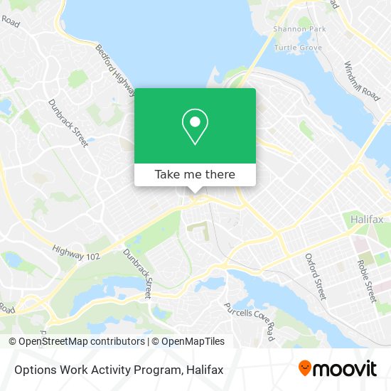 Options Work Activity Program map