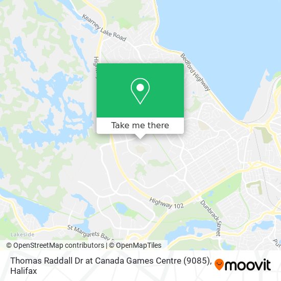 Thomas Raddall Dr at Canada Games Centre (9085) map