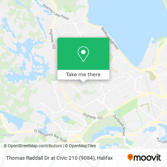 Thomas Raddall Dr at Civic 210 (9084) map