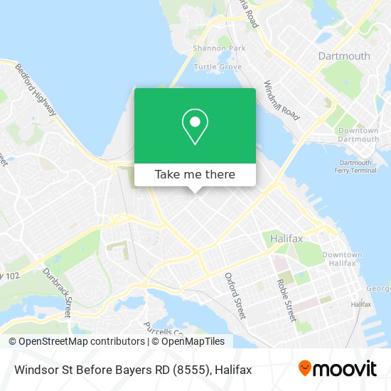 Windsor St Before Bayers RD (8555) map