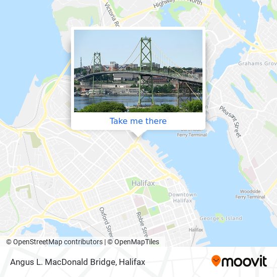 Angus L. MacDonald Bridge map