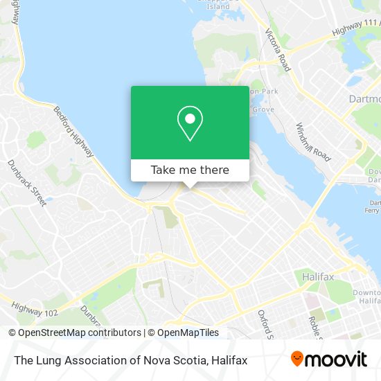 The Lung Association of Nova Scotia map