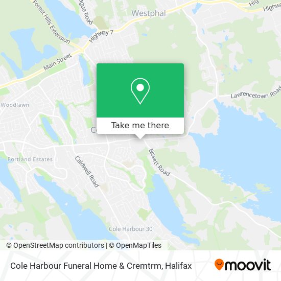 Cole Harbour Funeral Home & Cremtrm map