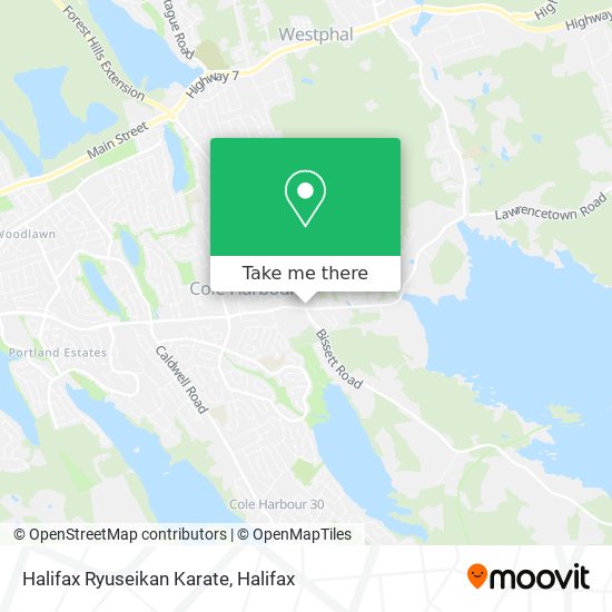 Halifax Ryuseikan Karate map