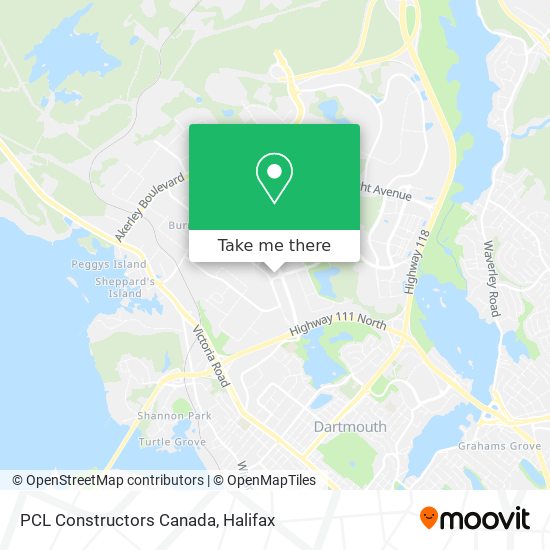 PCL Constructors Canada map