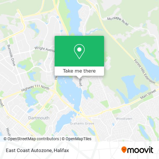 East Coast Autozone map