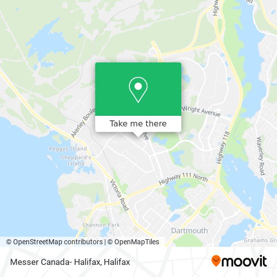 Messer Canada- Halifax map