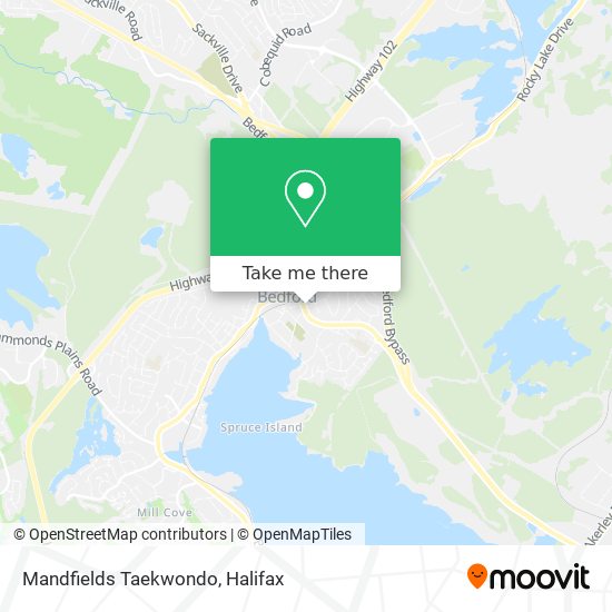 Mandfields Taekwondo map