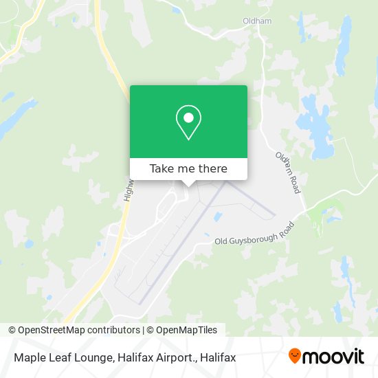 Maple Leaf Lounge, Halifax Airport. map