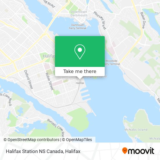 Halifax Station NS Canada map