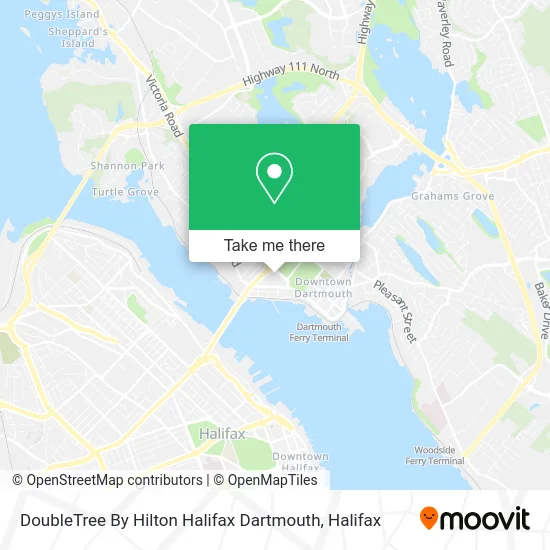 DoubleTree By Hilton Halifax Dartmouth map