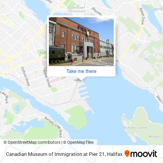 Canadian Museum of Immigration at Pier 21 map