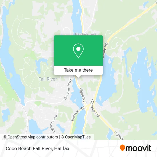 Coco Beach Fall River map
