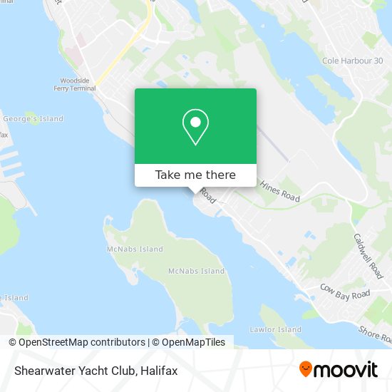 Shearwater Yacht Club map