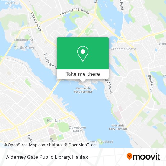 Alderney Gate Public Library map