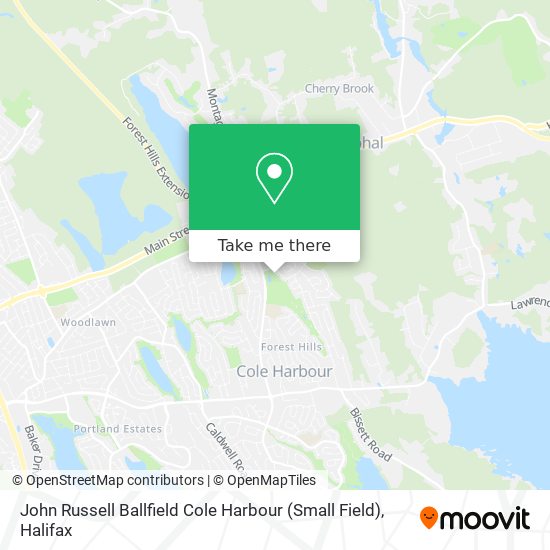 John Russell Ballfield Cole Harbour (Small Field) map