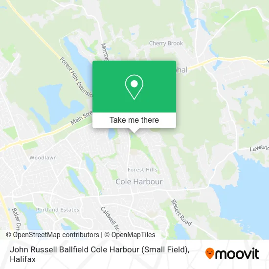 John Russell Ballfield Cole Harbour (Small Field) map