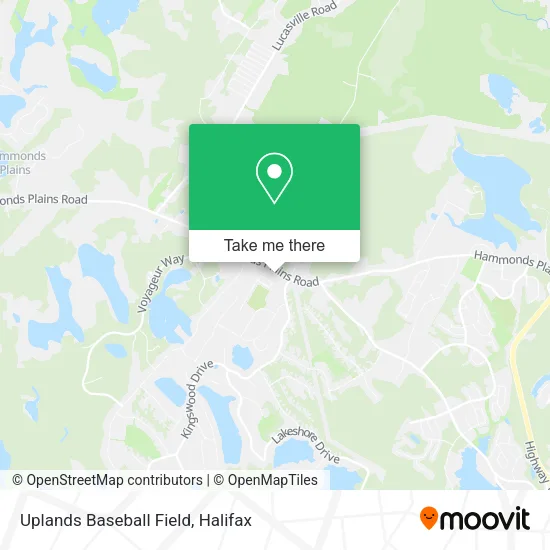 Uplands Baseball Field map