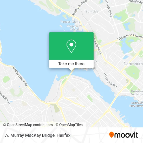 A. Murray MacKay Bridge map