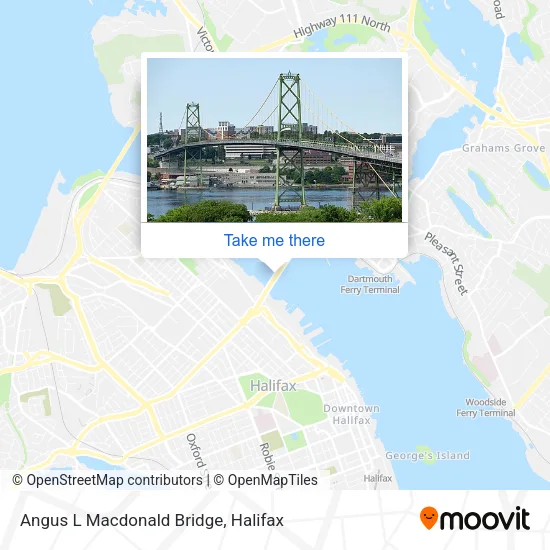 Angus L Macdonald Bridge map