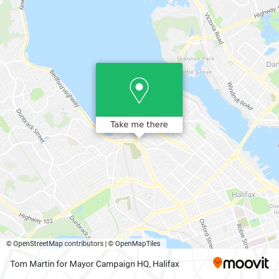 Tom Martin for Mayor Campaign HQ map