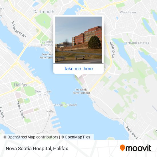 Nova Scotia Hospital map