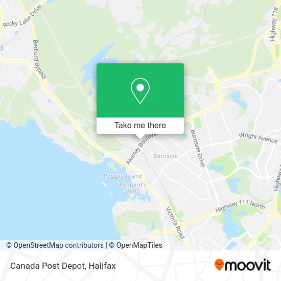 Canada Post Depot map