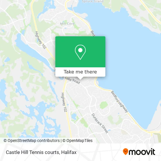 Castle Hill Tennis courts map
