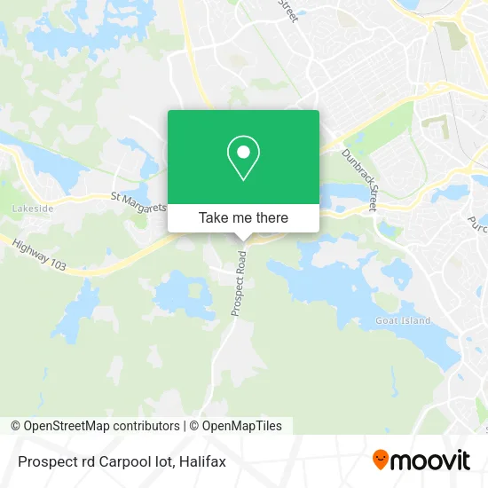 Prospect rd Carpool lot map