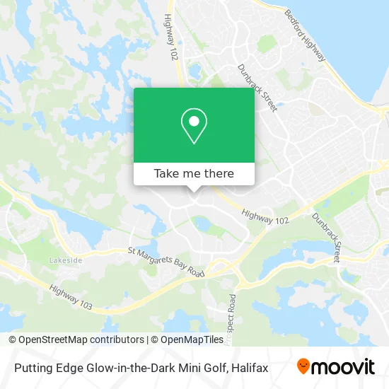 Putting Edge Glow-in-the-Dark Mini Golf map