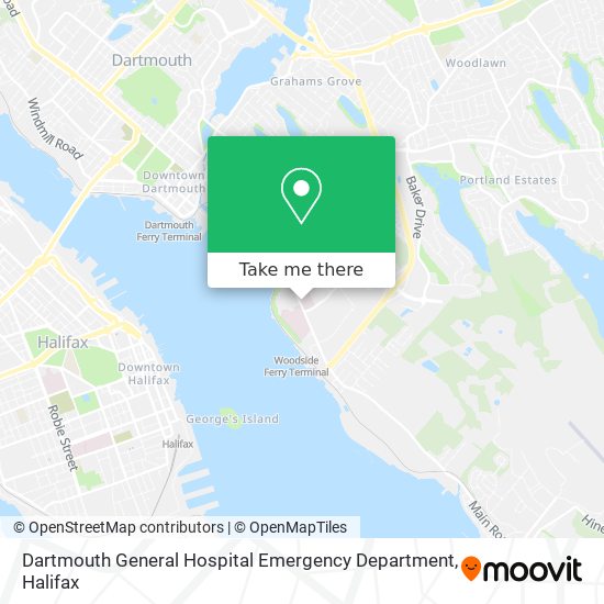 Dartmouth General Hospital Emergency Department map